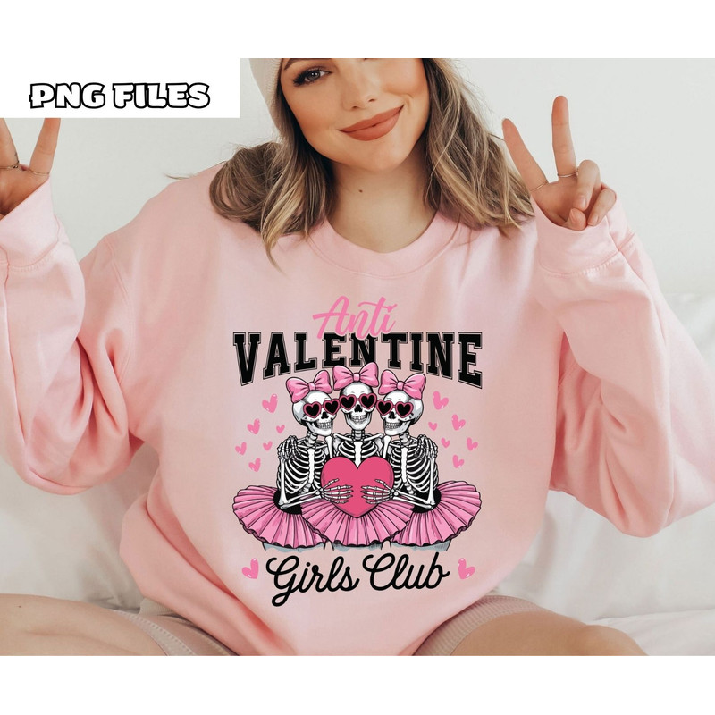 Anti Valentine Girls Club Skeleton Png 1