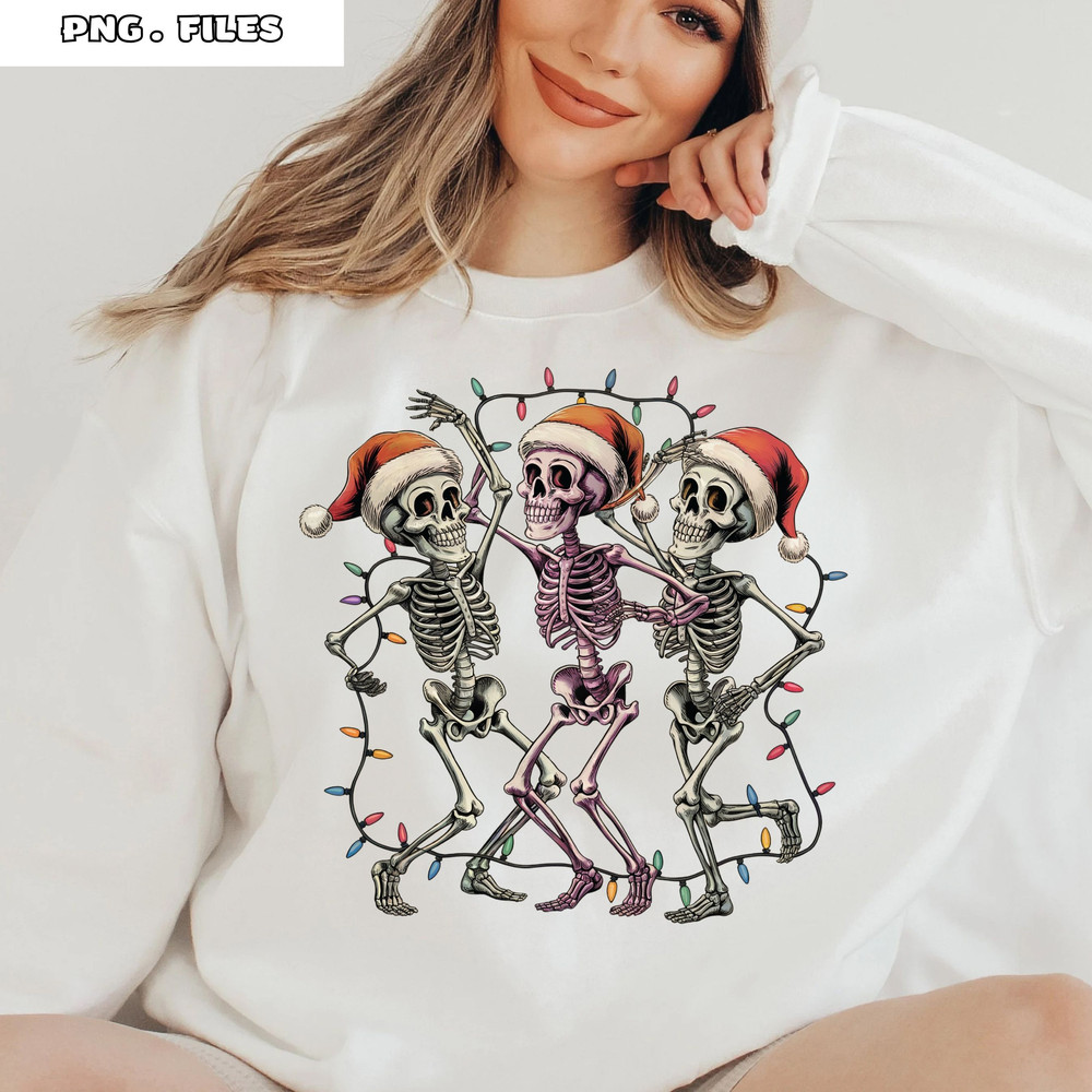 Christmas Dancing Skeleton PNG Christmas Lights PNG A Fun And Festive Twist 0