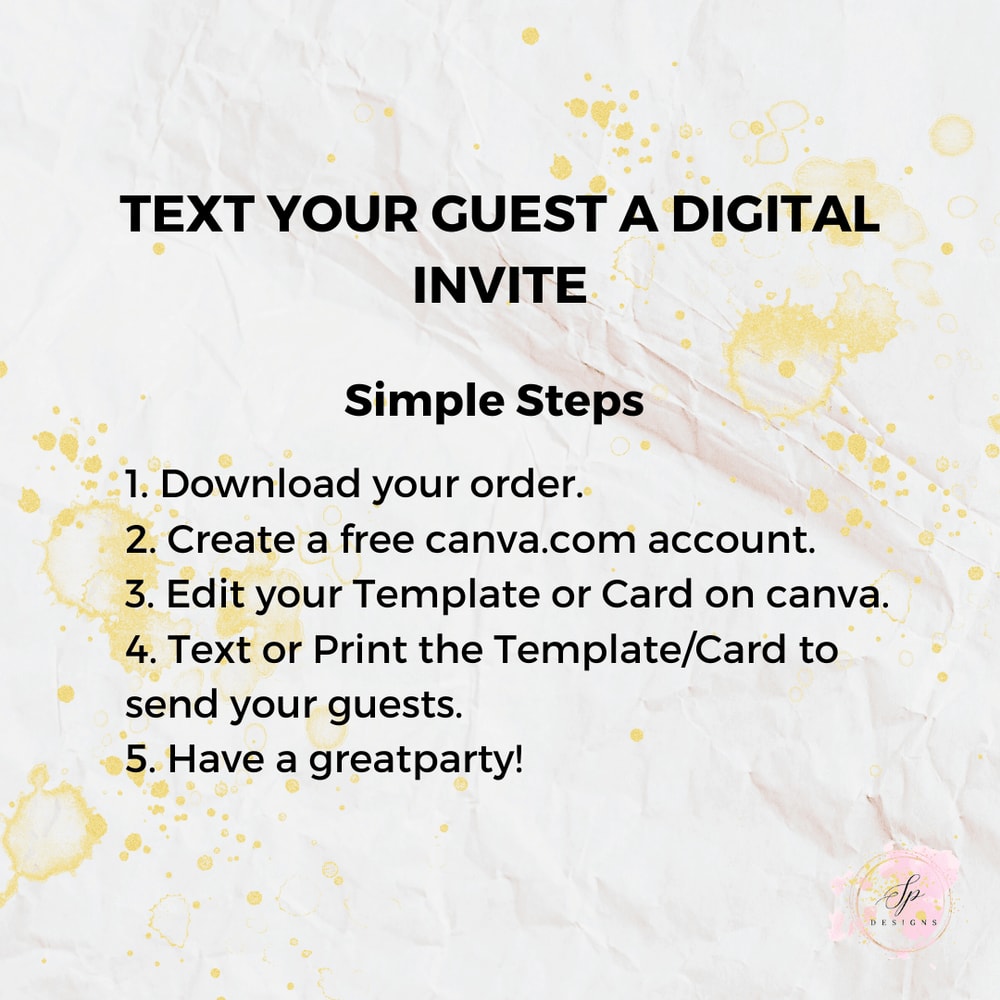 Wildflower Birthday Invitation Flower Birthday Invitation Floral Birthday Invite CANVA EDITABLE Ins 6