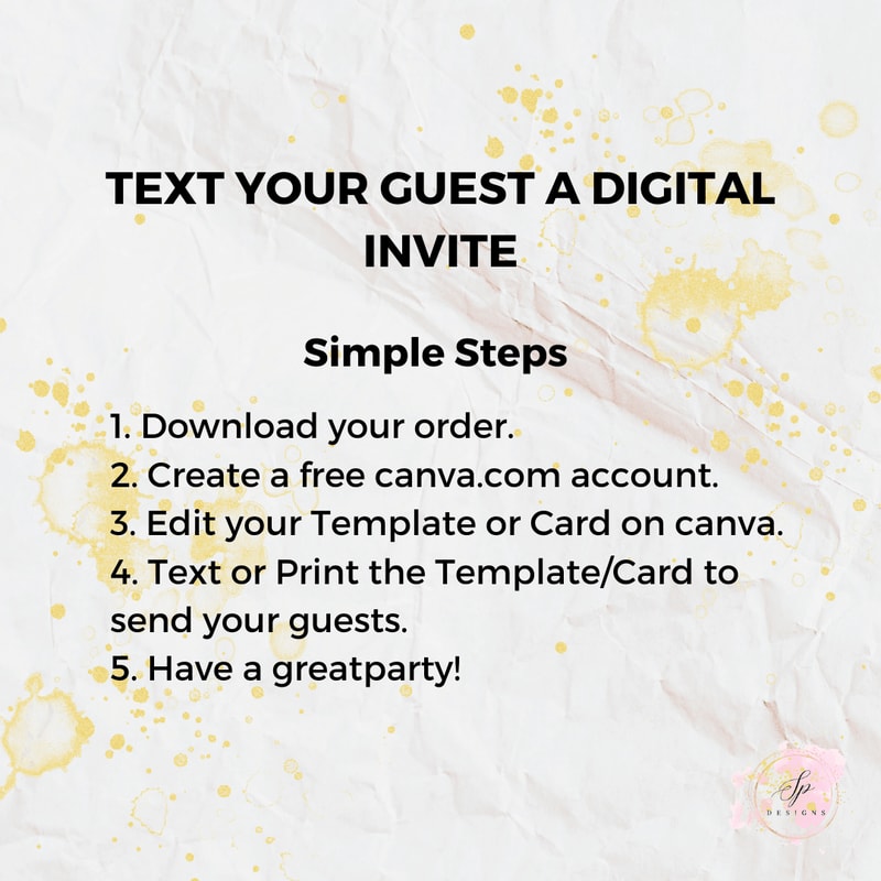 Wildflower Birthday Invitation Flower Birthday Invitation Floral Birthday Invite CANVA EDITABLE Ins 6