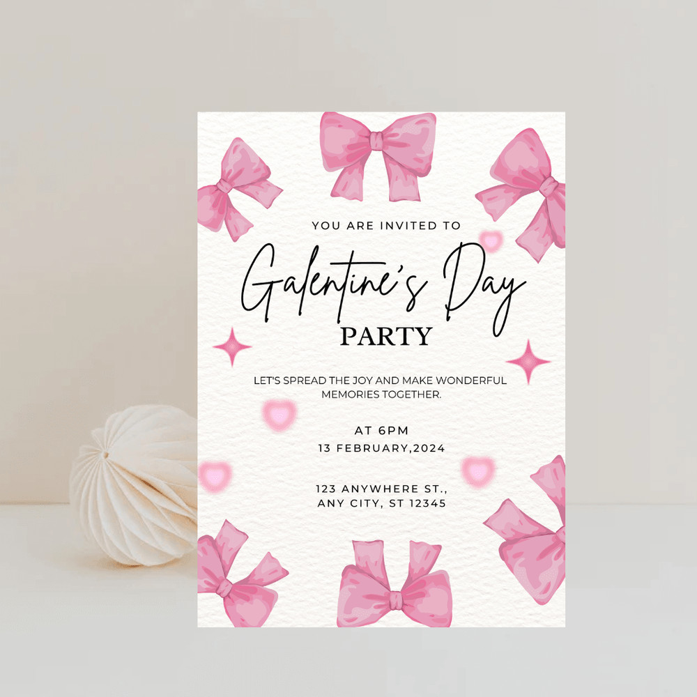 Editable Galentines Day Invitation Valentines Party Invitation Galentines Girls Night Invitation Te