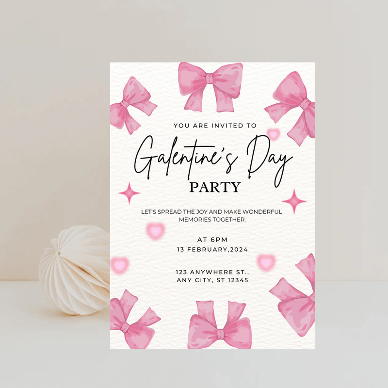 Editable Galentines Day Invitation Valentines Party Invitation Galentines Girls Night Invitation Te