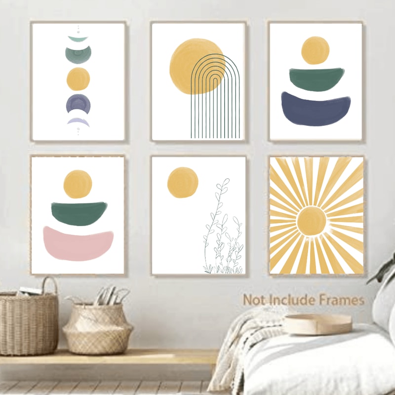 Set Of 8 Boho Wall Art Neutral Modern Wall Art Boho Art Prints Printable Abstract Boho Wall Art Dig 4