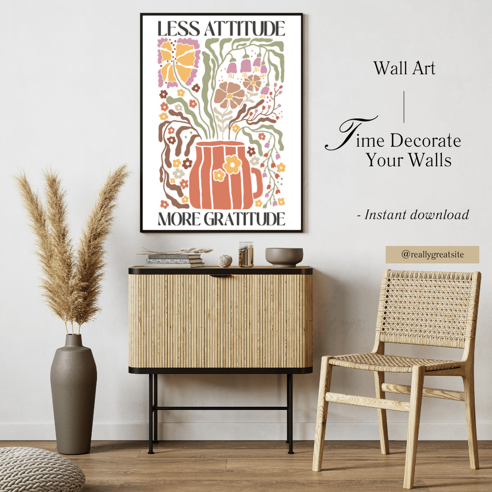 Boho Abstract Flowers Print Set Of 9 Floral Wall Art Vintage Art Print Boho Printable Art Boho Chic 1