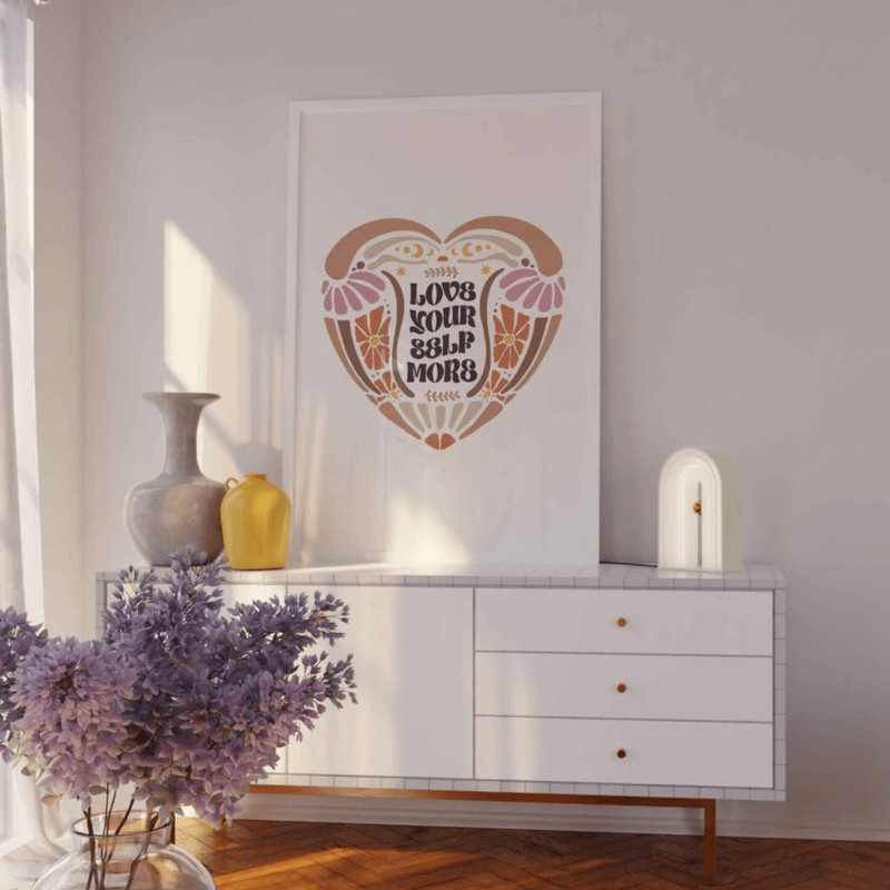 Boho Abstract Flowers Print Set Of 9 Floral Wall Art Vintage Art Print Boho Printable Art Boho Chic 6