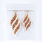 Peyote Pattern For Miyuki Earrings With Colorful Mosaic Ribbons Design And Pinch Of Gold Beads Hand 0