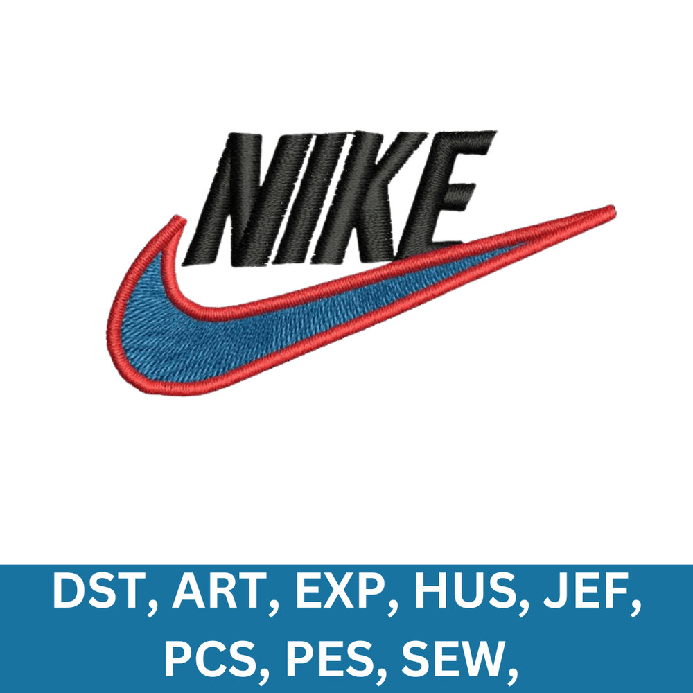 Premium NikeInspired Embroidery Design For Apparel Customization 0
