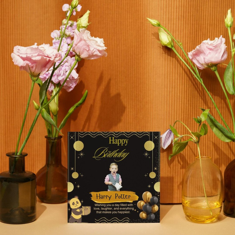 Editable Birthday Card Template Customizable Design For Personal Business Use 1