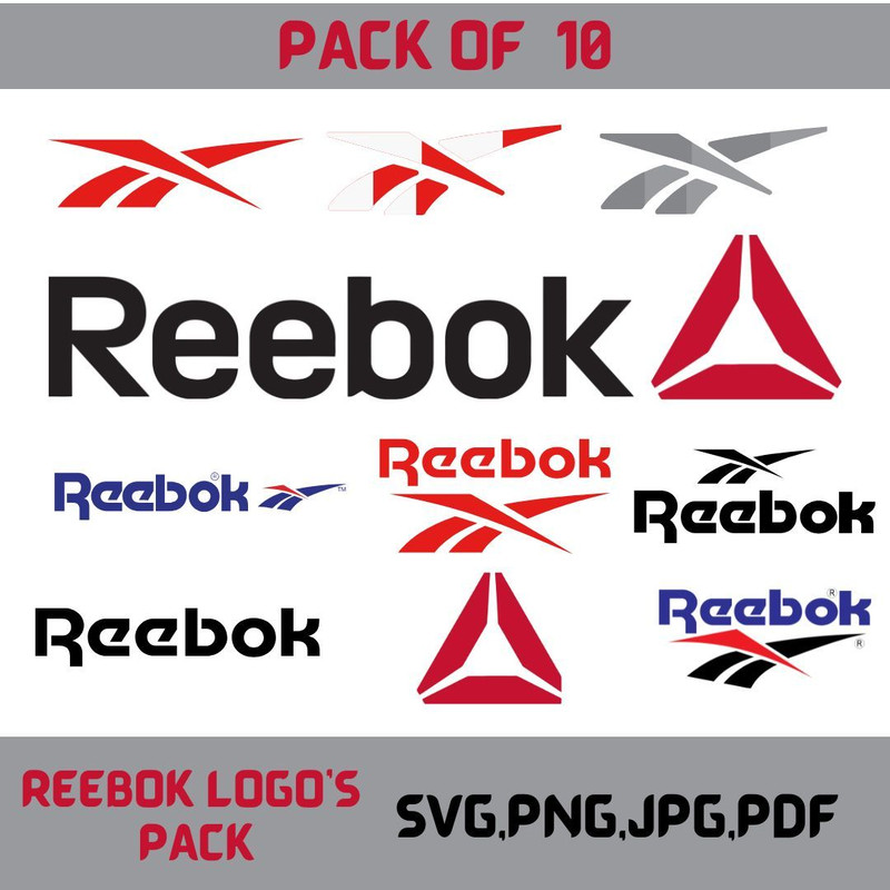 Reebok Logo Collection HighQuality Digital Pack Of 10 Logos Reebok Branding Essentials 10 Premium R 0