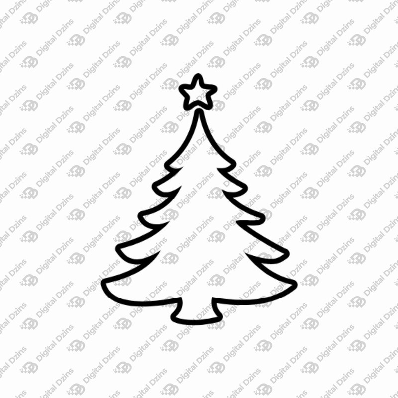 Christmas Tree SVG Bundle Christmas Tree Silhouette Christmas SVGs 25 In 1 Bundle Instant Download 2