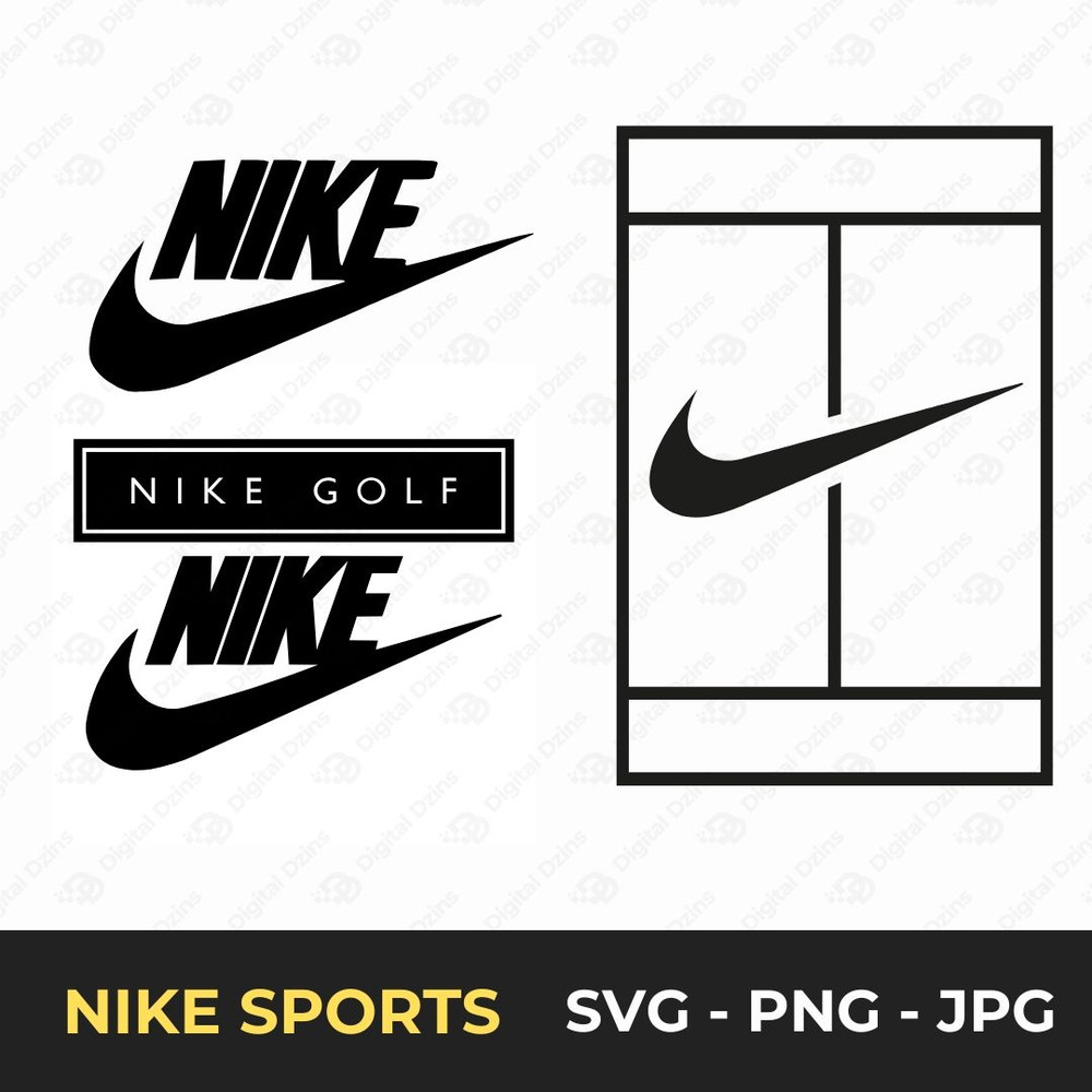 Nike Sports SVGs Nike Cricut Cut File Nike Tennis Nike Golf SVG PNG JPG Instant Download Digital 0