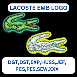 lacoste logo embroidery design – digital file, alligator patch, crocodile patch, crocodile embroidery ,instant download