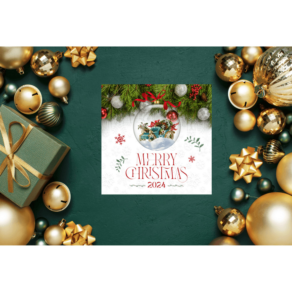 Merry Christmas Card Elegant Holiday Greetings Christmas Card Set DIGITAL Downloads 3