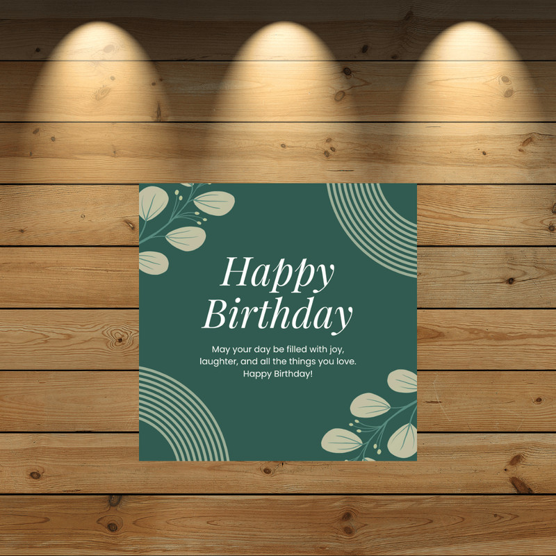 Birthday Wish Card Pretty Printable Birthday Card Happy Birthday Cute Card Instant Download 1
