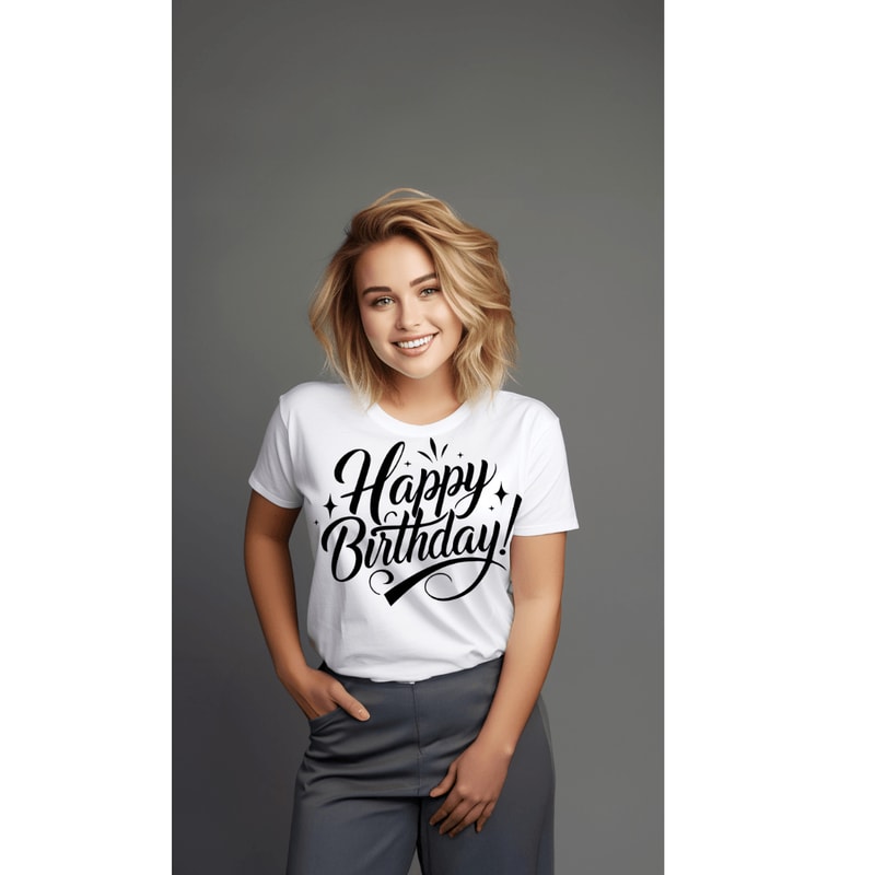 Happy Birthday Svg Happy Birthday Script Happy Birthday Stencil Birthday Shirt Svg Instant Download 2
