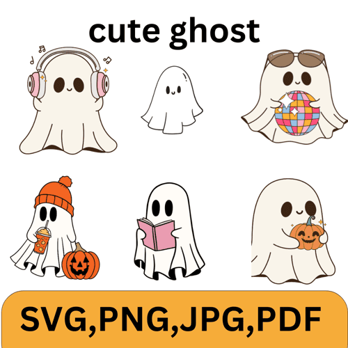Cute Ghost SVG Designs for Spooky Fun Projects