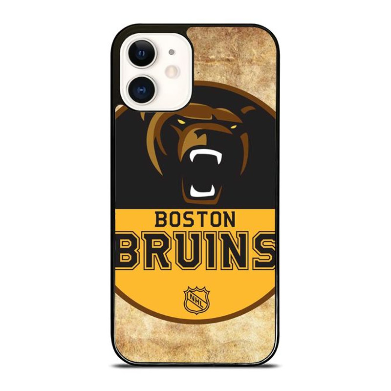 Boston Bruins Brown Textured Phone Cases For IPhone Samsung Google Pixel And LG all Models 0