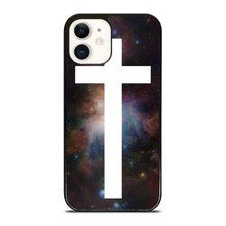 galaxy nebula white cross phone cases - for iphone