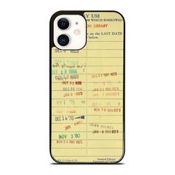 library due date card phone cases - for iphone