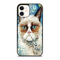 grumpy cat painting phone cases - for iphone