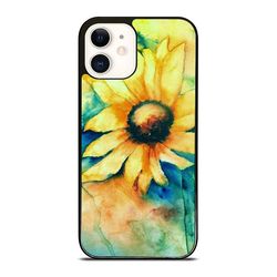 water color sunflower phone cases - for iphone,