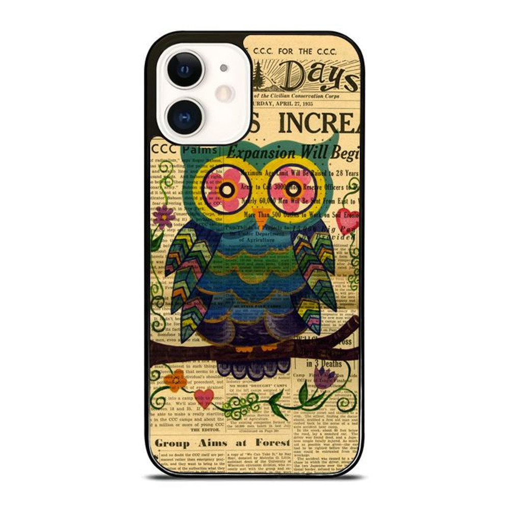 Owl In Newspaper Phone Case We Offer For IPhone IPad IPod Samsung Google Pixel HTC And LG 0