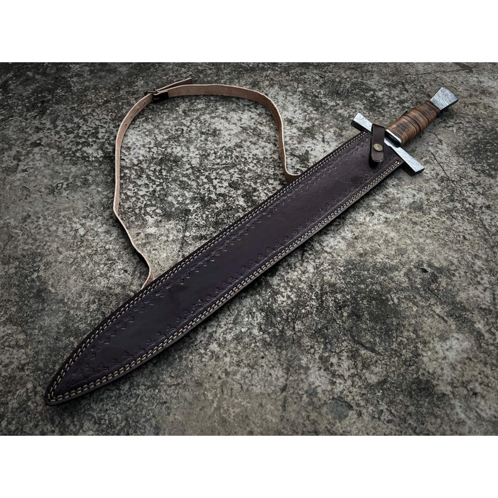 Hand Forged Sword Damascus Steel Sword Viking Sword Battle Sword Battle Ready Medieval Sword With L 1