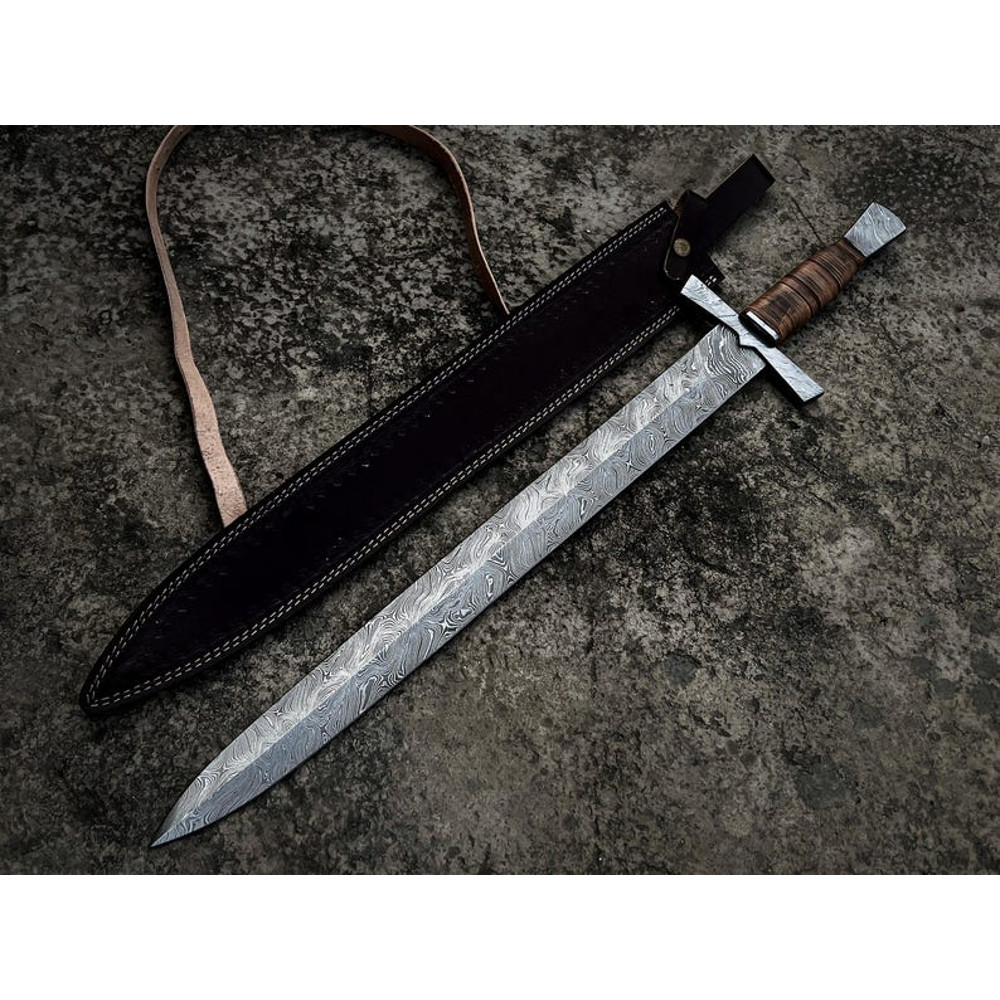 Hand Forged Sword Damascus Steel Sword Viking Sword Battle Sword Battle Ready Medieval Sword With L 4