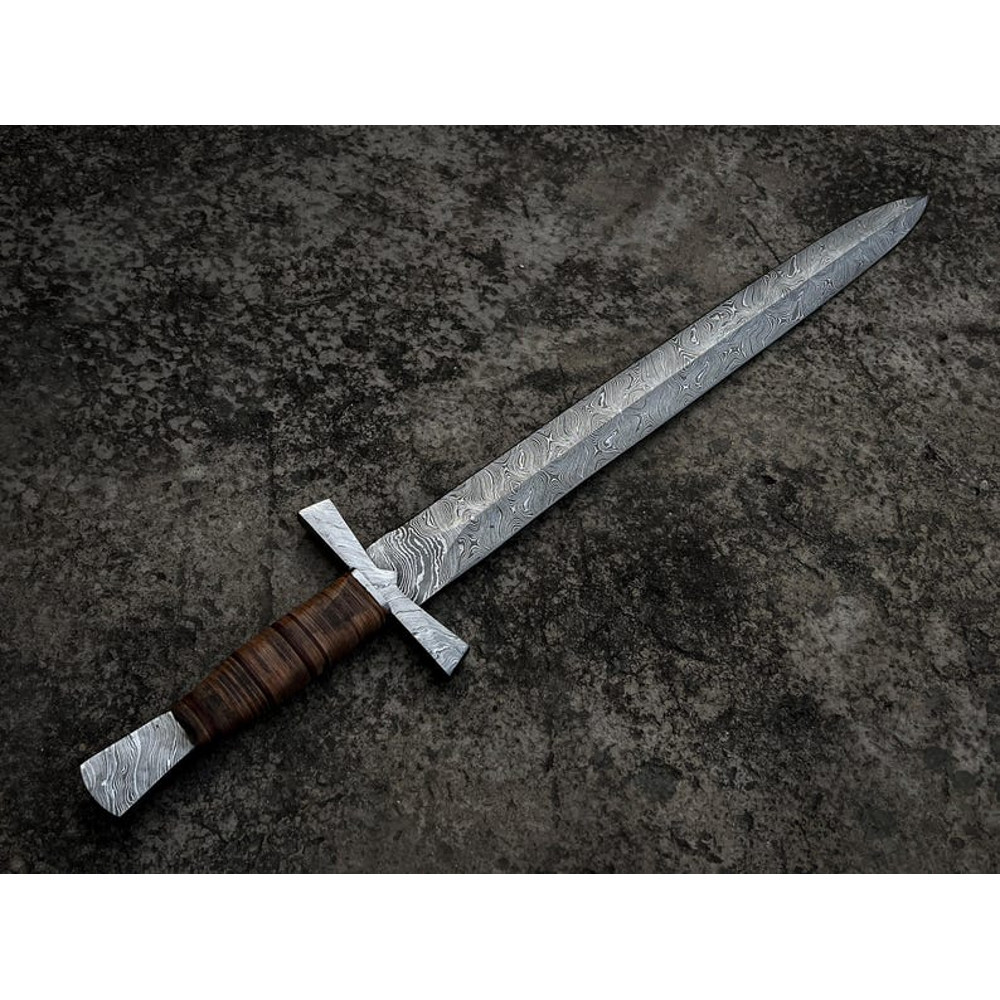 Hand Forged Sword Damascus Steel Sword Viking Sword Battle Sword Battle Ready Medieval Sword With L 5