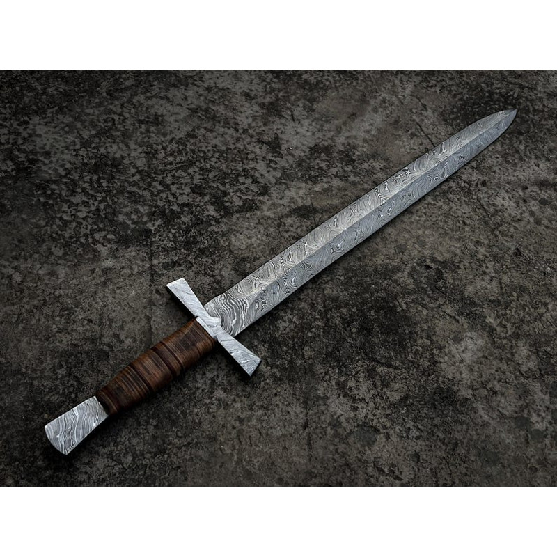 Hand Forged Sword Damascus Steel Sword Viking Sword Battle Sword Battle Ready Medieval Sword With L 5