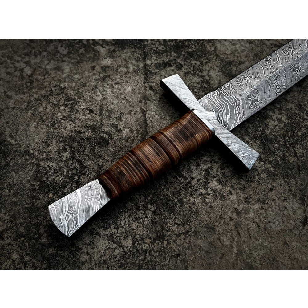 Hand Forged Sword Damascus Steel Sword Viking Sword Battle Sword Battle Ready Medieval Sword With L 6