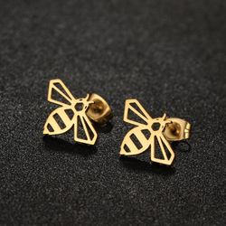 handmade bee earring, stylish unique silver earring 925 silver ring new year gifts iteam.