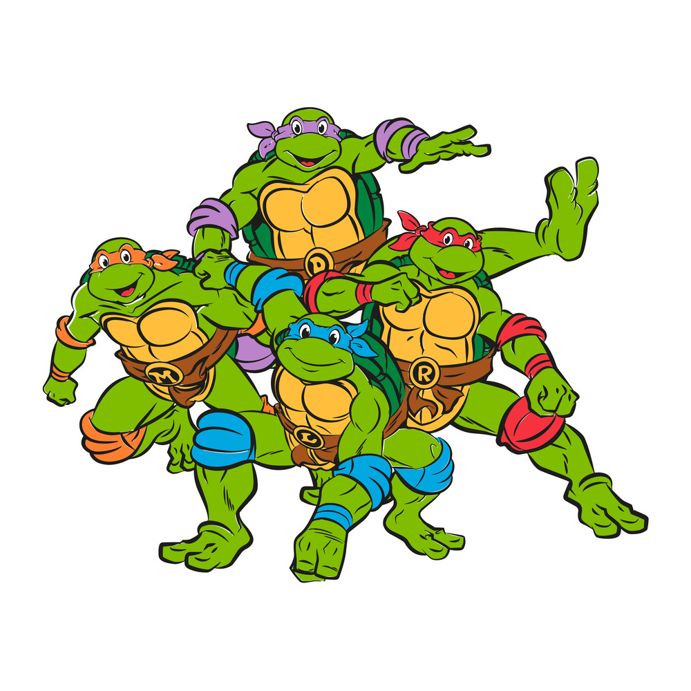 Design Picture File Bundle Tennage Mutant Ninja Turtles 2 Cut Files Clipart SVG PNG PDF 0