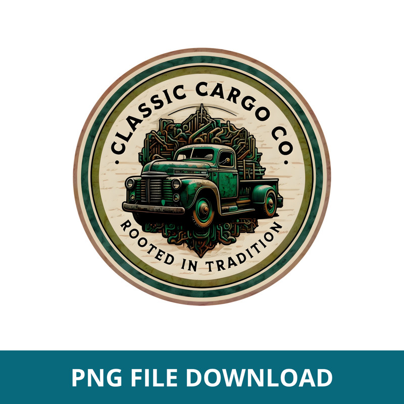 Vintage Truck Logo Sticker PNG 4 0