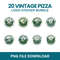 20 Vintage Pizza Bundle Stickers 0