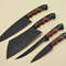 Damascus Knife Set 4 Piece Set Personalized Knives Chef Knife Set Cooking Knives Fathers Day G 1