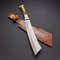 CUSTOM HAND FORGED HANDMADE Damascus Steel CAMPING MacheteHunting KnifeSHEATH 0