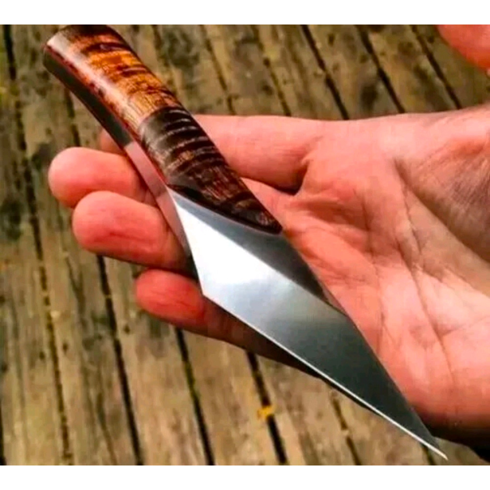 7 Inches Handmade D2 Steel Blade Kiridashi Knife With Wood Handle Sheath 0