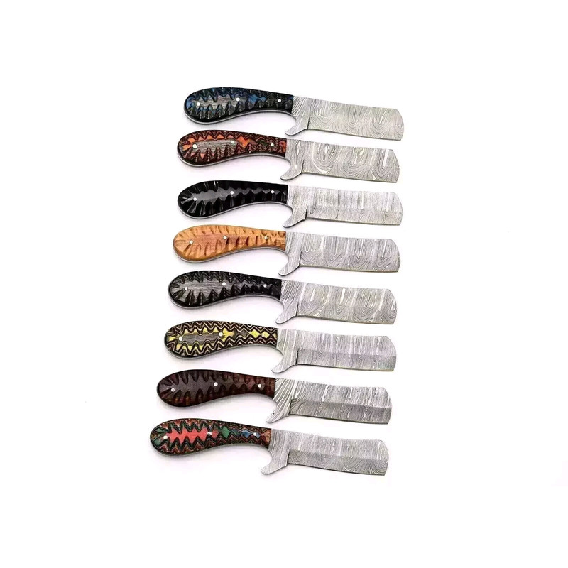 LOT OF 20 6 INCH HANDMADE DAMASCUS STEEL BULL CUTTER SKINNER KNIFE WSHEATH 0