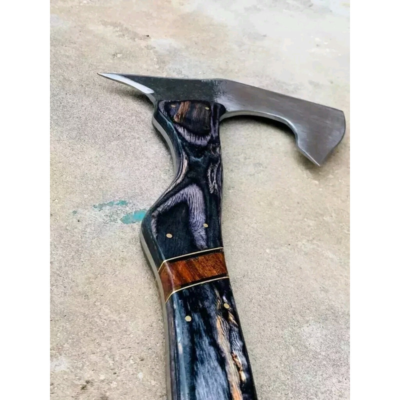 Handmade Carbon Steel Custom VIKING EAGLE Art Hatchet Camping Axe Throwing Axe 2