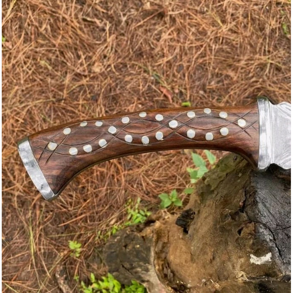 Custom Handmade Carbon Steel Blade Survival Khopesh Sword Hunting Sword Camping 5