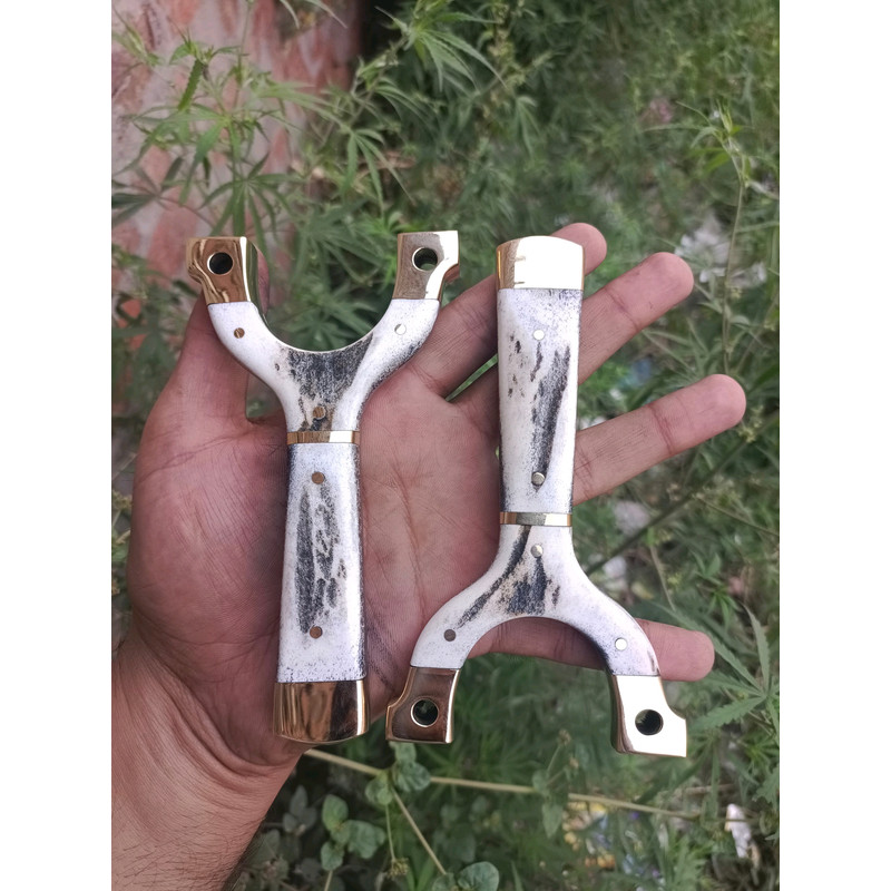 Lot Of 2 Handmade Traditional Catapult Powerful Slingshot Hunting Target Archery Shooting 10