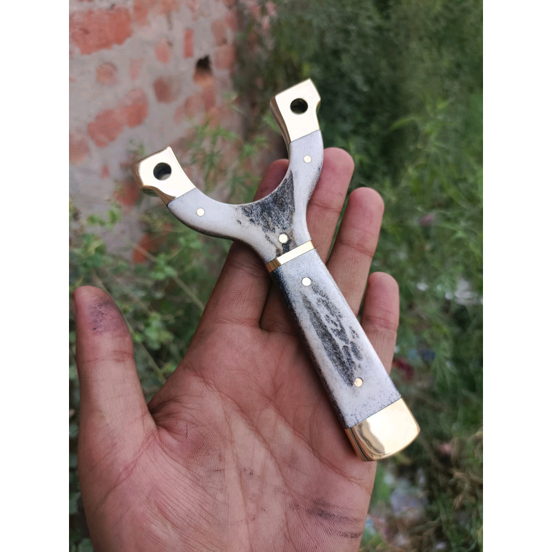 Lot Of 2 Handmade Traditional Catapult Powerful Slingshot Hunting Target Archery Shooting 14