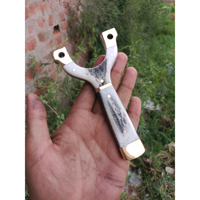 Lot Of 2 Handmade Traditional Catapult Powerful Slingshot Hunting Target Archery Shooting 15