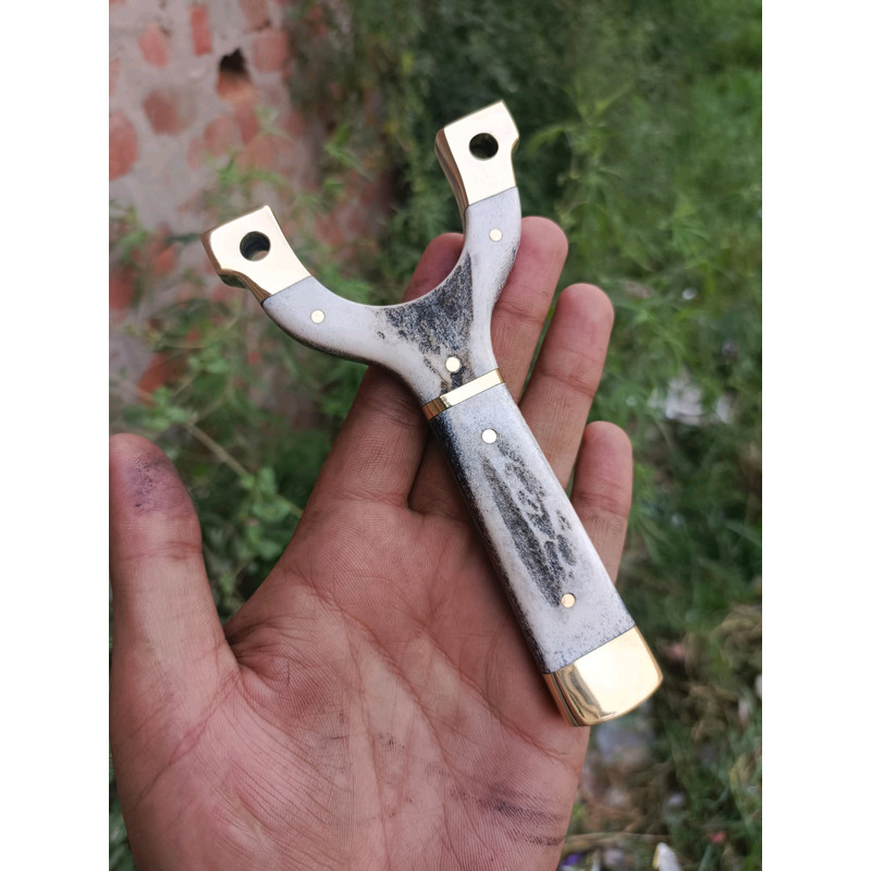 Lot Of 2 Handmade Traditional Catapult Powerful Slingshot Hunting Target Archery Shooting 16