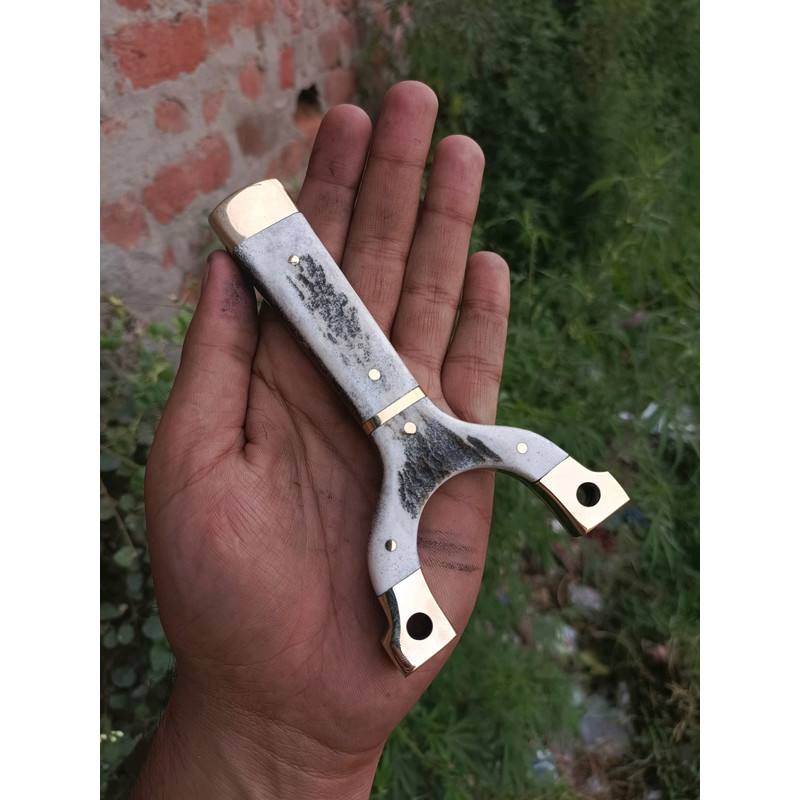 Lot Of 2 Handmade Traditional Catapult Powerful Slingshot Hunting Target Archery Shooting 17