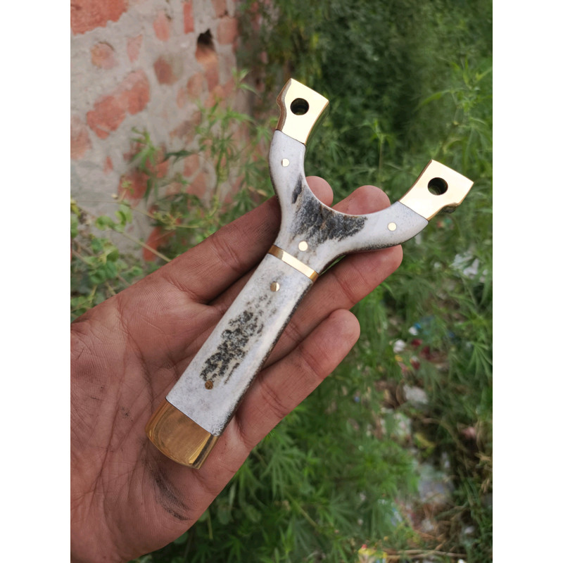 Lot Of 2 Handmade Traditional Catapult Powerful Slingshot Hunting Target Archery Shooting 18