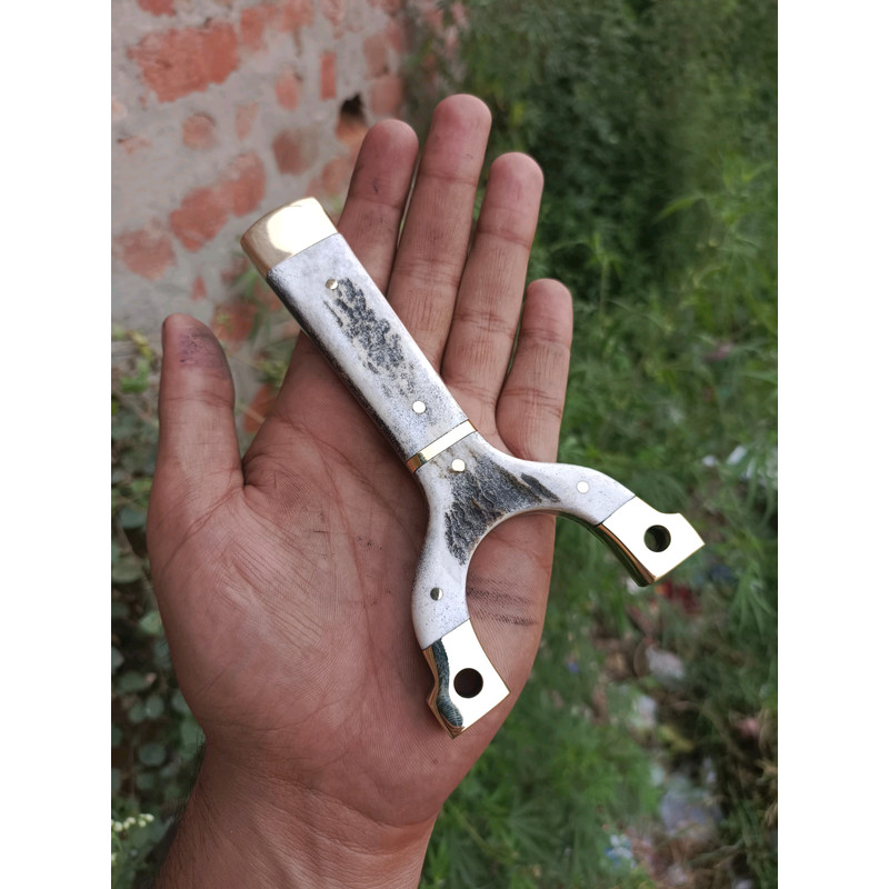 Lot Of 2 Handmade Traditional Catapult Powerful Slingshot Hunting Target Archery Shooting 19