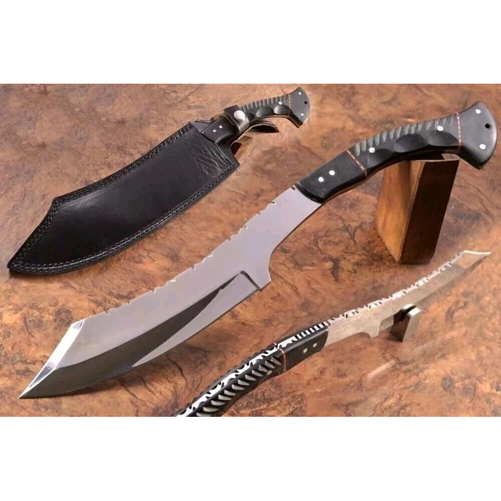 CUSTOM HANDMADE D2 TOOL STEEL HUNTING SWORD COMBAT MACHETE SURVIVE SWORD HK 0