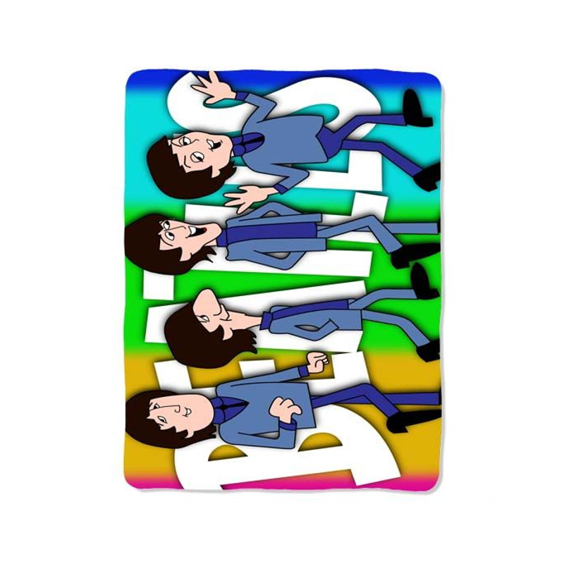 The Bealtes Cartoon Blanket 0